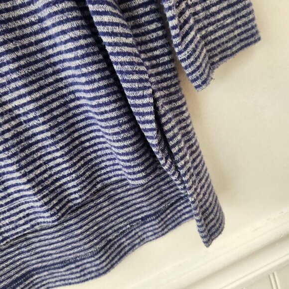 Anthropologie Postmark Blue Striped Lightweight Knit Long Sleep Top Sweater XS - Picture 4 of 7